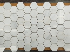 ubin dinding mosaik oriental putih