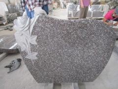 G664 Granit Rose Ukiran Headstones Pemakaman