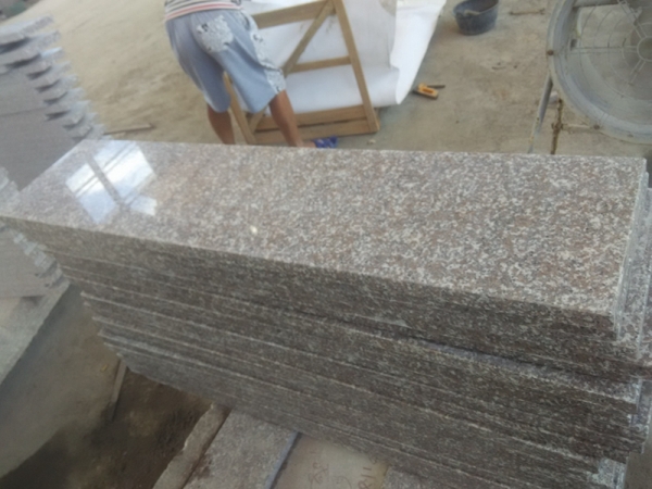 Langkah-langkah bangunan depan granit granit g635 tapak