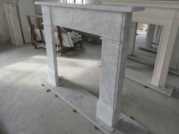 Carrara marmer putih mengasah perapian hiasan rumah