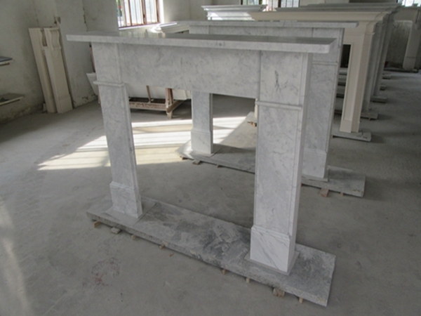 Carrara marmer putih mengasah perapian hiasan rumah