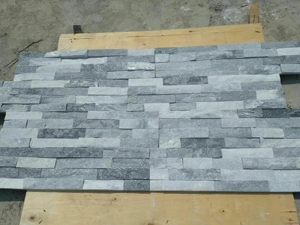 panel dinding abu-abu berawan abu-abu ubin mosaik cladding