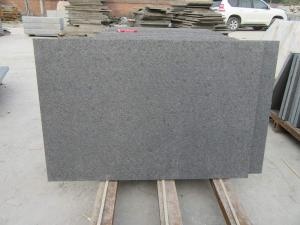 lantai ubin langkah granit hitam granit yang digosok
