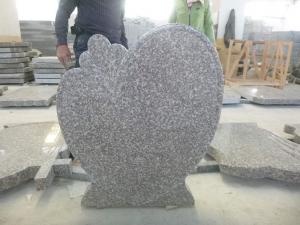 Gaya Eropa Ukiran Headstones Granit Pemakan Merah Muda