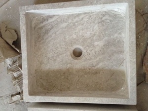 Dipoles Abu-abu Marmer Marmer Persegi Kamar Mandi Kesombongan Sink