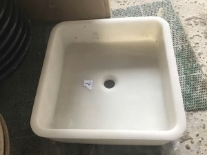 Wastafel Putih Guangxi Putih Modern Wash Basin Square Sink
