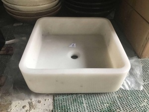 Wastafel Putih Guangxi Putih Modern Wash Basin Square Sink