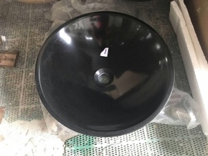 Huanan Black Granite Bathroom Sink Round Dipoles