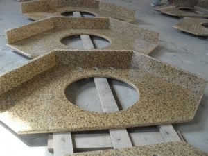Krisan Yellow Granite Countertop Slab Tiles Cina Yellow Granite