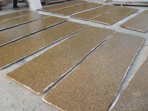 Krisan Yellow Granite Countertop Slab Tiles Cina Yellow Granite