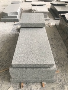 G603 granit abu-abu pemakaman gaya batu nisan israel